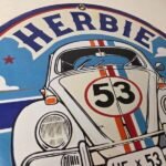Vintage Volkswagen Sign – Porcelain VW Herbie Love Bug Car Sales Gas Ad Sign - Image 5