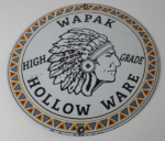 Vintage Wapak Hollow Ware Gasoline Sign – Indian Chief Gas Pump Porcelain Sign - Image 12