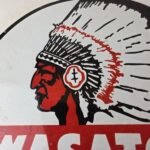 Vintage Wasatch Porcelain Sign – American Indian Gas Pump Plate Service Sign - Image 3