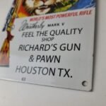 Vintage Weatherly Mark Sign – Hunting Firearms Powerful Rifle Ad Porcelain Sign - Image 10