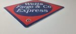 Vintage Wells Fargo Express Sign – Trains Railway Porcelain Gas Pump Sign - Image 11