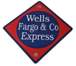 Vintage Wells Fargo Express Sign – Trains Railway Porcelain Gas Pump Sign - Image 2