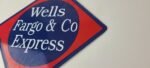 Vintage Wells Fargo Express Sign – Trains Railway Porcelain Gas Pump Sign - Image 9