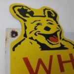 Vintage Wheel Alinement Sign – Auto Tires Sales Service Gas Pump Porcelain Sign - Image 5