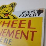 Vintage Wheel Alinement Sign – Auto Tires Sales Service Gas Pump Porcelain Sign - Image 9