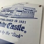 Vintage White Castle Sign – Fast Food Burgers Porcelain Advertising Gas Sign - Image 12