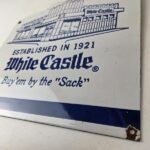 Vintage White Castle Sign – Fast Food Burgers Porcelain Advertising Gas Sign - Image 13