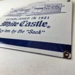 Vintage White Castle Sign – Fast Food Burgers Porcelain Advertising Gas Sign - Image 14