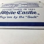 Vintage White Castle Sign – Fast Food Burgers Porcelain Advertising Gas Sign - Image 10