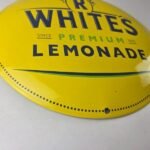Vintage Whites Lemonade Porcelain Sign – Ice Cold Soda Beverage Gas Pump Sign - Image 10