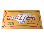 Vintage Whizzer Motor Bike Porcelain Sign – Gas Sales Service Station Sign