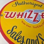 Vintage Whizzer Motor Bike Sign – Gas Sales Service Station Porcelain Sign - Image 6