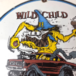 Vintage Wild Child Rat Fink Porcelain Sign – Ed Roth Monster Car Sign - Image 3