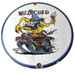 Vintage Wild Child Rat Fink Porcelain Sign – Ed Roth Monster Car Sign - Image 2