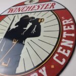 Vintage Winchester Porcelain Sign – Firearms Ammo Gas Station Advertisement Sign - Image 9