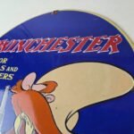 Vintage Winchester Porcelain Sign – Gas Station Pistols Advertisement Sign - Image 12