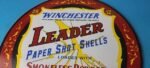 Vintage Winchester Sign – Leader Ammo Porcelain Firearms Shot Gun Gas Pump Sign - Image 13