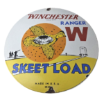 Vintage Winchester Skeet Sign – Ranger Shot Gun Shells Gas Pump Porcelain Sign - Image 2