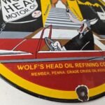 Vintage Wolfs Head Motor Oil Porcelain Sign – Gas Pump Station Pennsylvania Sign - Image 11