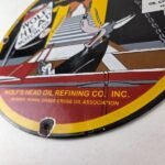 Vintage Wolfs Head Motor Oil Porcelain Sign – Gas Pump Station Pennsylvania Sign - Image 14