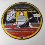 Vintage Wolfs Head Motor Oil Porcelain Sign – Gas Pump Station Pennsylvania Sign - Image 15