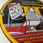 Vintage Wolfs Head Motor Oil Porcelain Sign – Gas Pump Station Pennsylvania Sign - Image 6