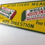 Vintage Wrigley Chewing Gum Sign – Porcelain Spearmint Advertising Gas Pump Sign - Image 14