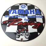 Vintage Yamaha Motorcycle Sign – Biker Automobile Gas Service Porcelain Sign - Image 15