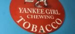 Vintage Yankee Girl Tobacco Sign – Chewing Gas Pump Plate Porcelain Sign - Image 7
