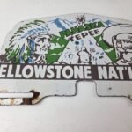 Vintage Yellowstone Park License Plate Topper – Sign Ad on Automobile Topper - Image 4
