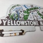 Vintage Yellowstone Park License Plate Topper – Sign Ad on Automobile Topper - Image 6