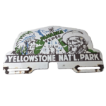 Vintage Yellowstone Park License Plate Topper – Sign Ad on Automobile Topper