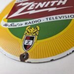 Vintage Zenith Radio Television Sign – TV Advertising Porcelain Gas Sign - Image 10