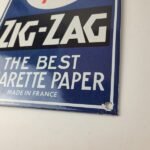 Vintage Zig-Zag Cigarette Papers Sign – Porcelain Tobacco Gas Pump Plate Sign - Image 10